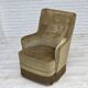 1970s, Danish highback armchair, light green furniture velour.