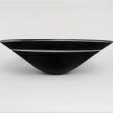 Vintage 1980s Cenedese Murano Glass Black Incalmo Centrepiece Bowl