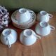 Ensemble service à café 5 tasses et sous tasses Porcelaine de Luxe ADP France