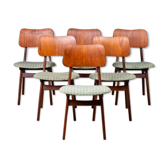 Set of 6 dining chairs in teak by Ib Kofod-Larsen, Danish design, 1960s