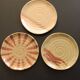Set of 3 ceramic cups and their saucers – handmade