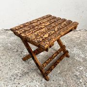 Small folding stool in exotic wood