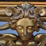 Rococo console Golden wood Roman marble XVII