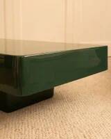 Glossy green coffee table