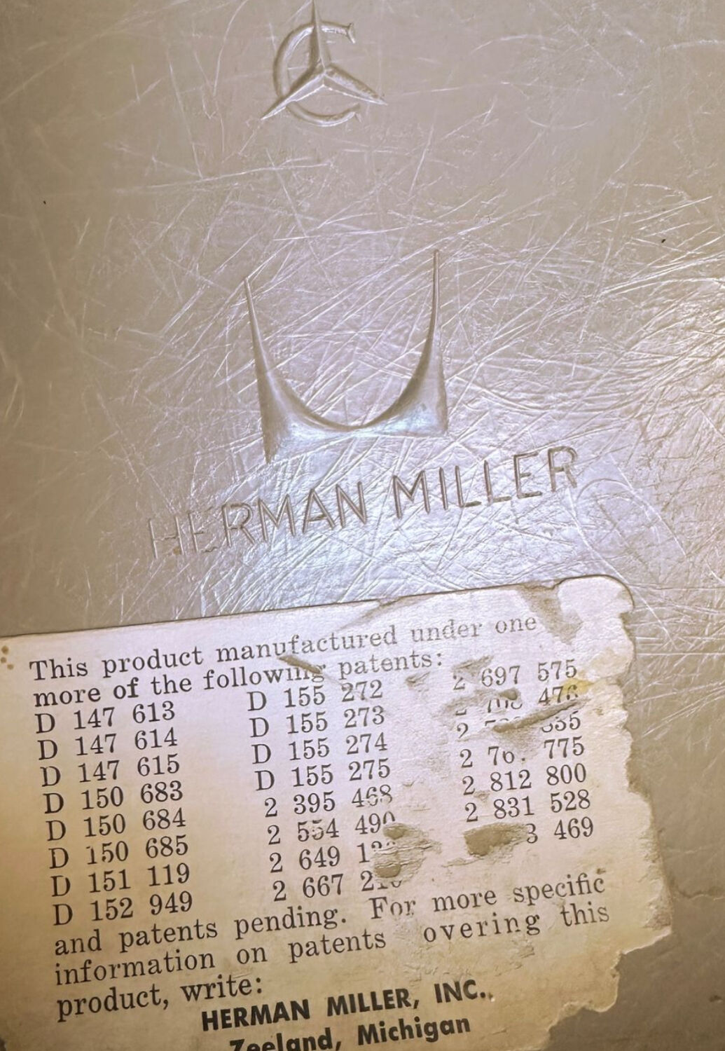 5 original EAMES chairs - HERMANN MILLER 1950