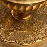 Inkwell nineteenth in gilded bronze Louis XIII style