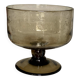 Large vintage 1960s smoked bubble glass bowl from Biot.