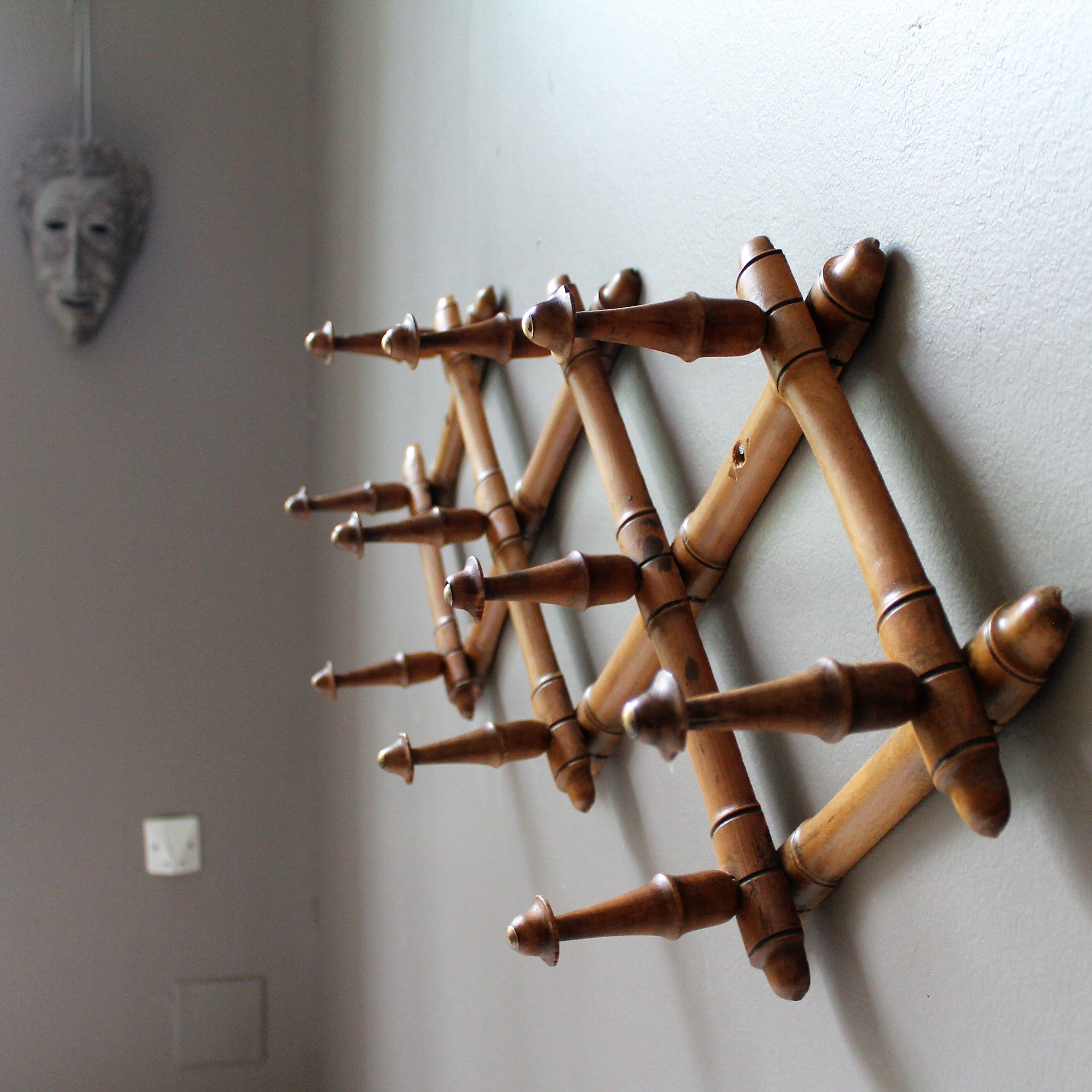 1940s bamboo coat racks