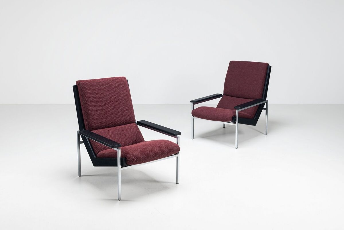 Rob Parry pair of Lotus lounge chairs Gelderland Netherlands 1960