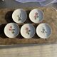 Set of 5 dessert plates with flower patterns Germany Bavaria D19