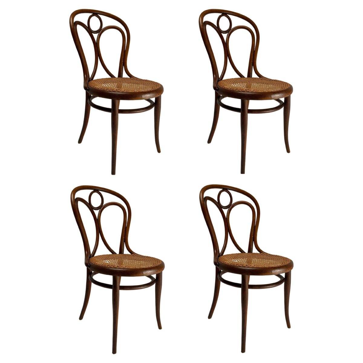 Austrian Bent Beech Chairs, 1890s, Set of 4