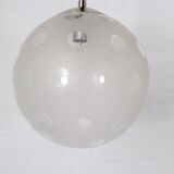 Curtained glass globe suspension