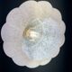Vintage glass wall light with a curved arm from Clichy, white.