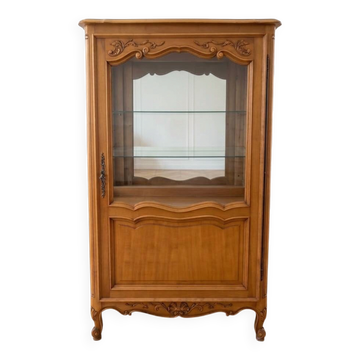 Vitrine style Louis XV en bois massif