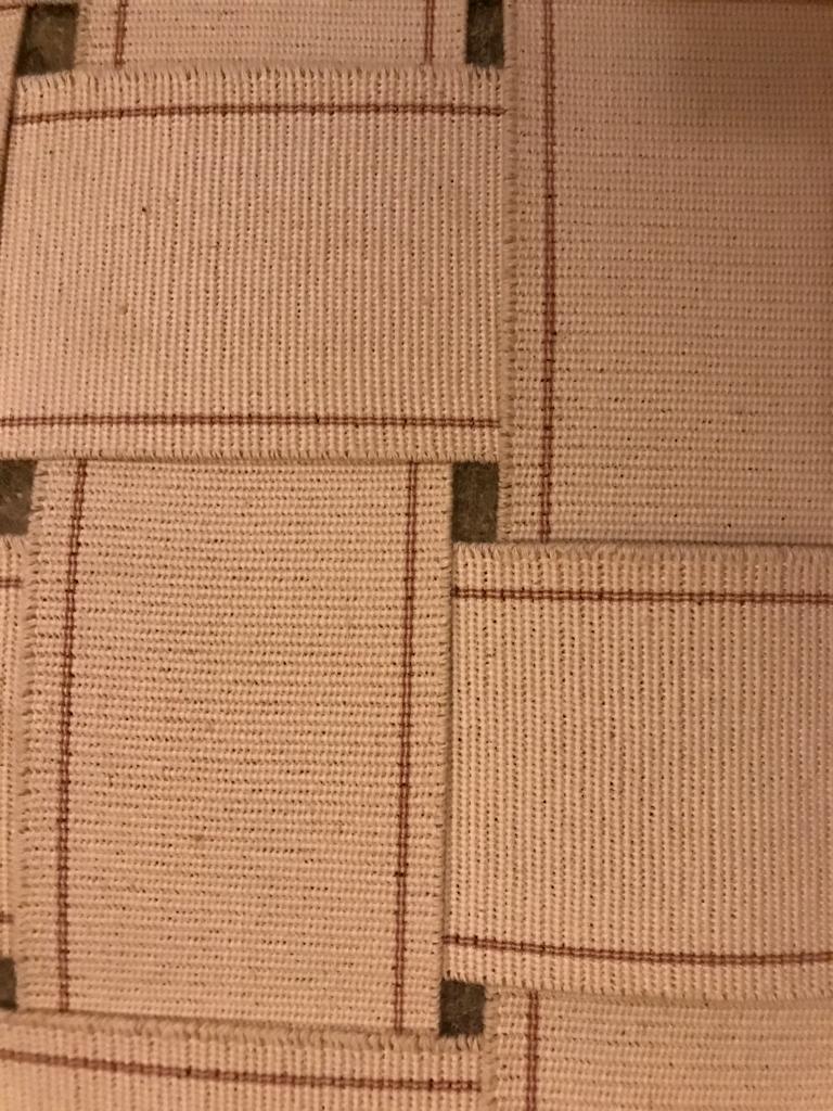 Pouf in gilded velvet and feet wood cherry style louis xv