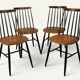 Set of 4 vintage wooden chairs, 1960s