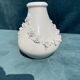 3D white vase with embossed roses