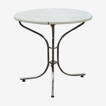 Table en formica blanche, pliante de 1970, très design