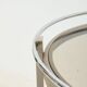Round brushed aluminium dessert table, 1970-1980