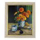 Vintage still life with flowers and pipes – Oil on canvas signed C. Riella