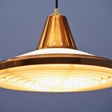 Danish hanging lamp in solid copper, 1970s