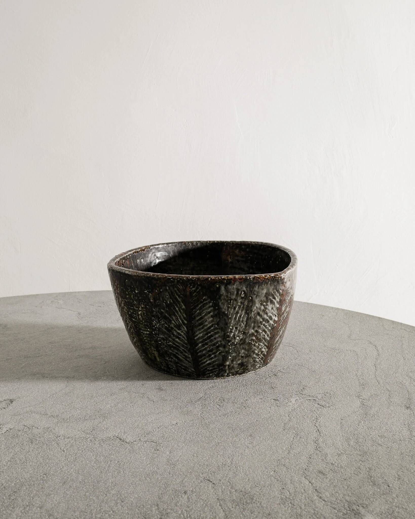 Vintage Swedish Mid Century Ceramic Bowl by Carl-Harry Stålhane, 1950s