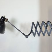Black Industrial Soviet Scissor Wall Lamp, 1960s