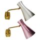 Paire de Appliques Coniques Articulées Style Stilnovo, Lampes Murales Italie, Années 1950