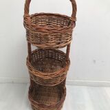 Panier à 3 étages sur pieds vintage