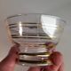 Set of 5 1950s champagne glasses with gold trim