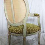 Louis XVI-style arm medallion armchair