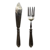 Antique 800/1000 silver carving set cutlery