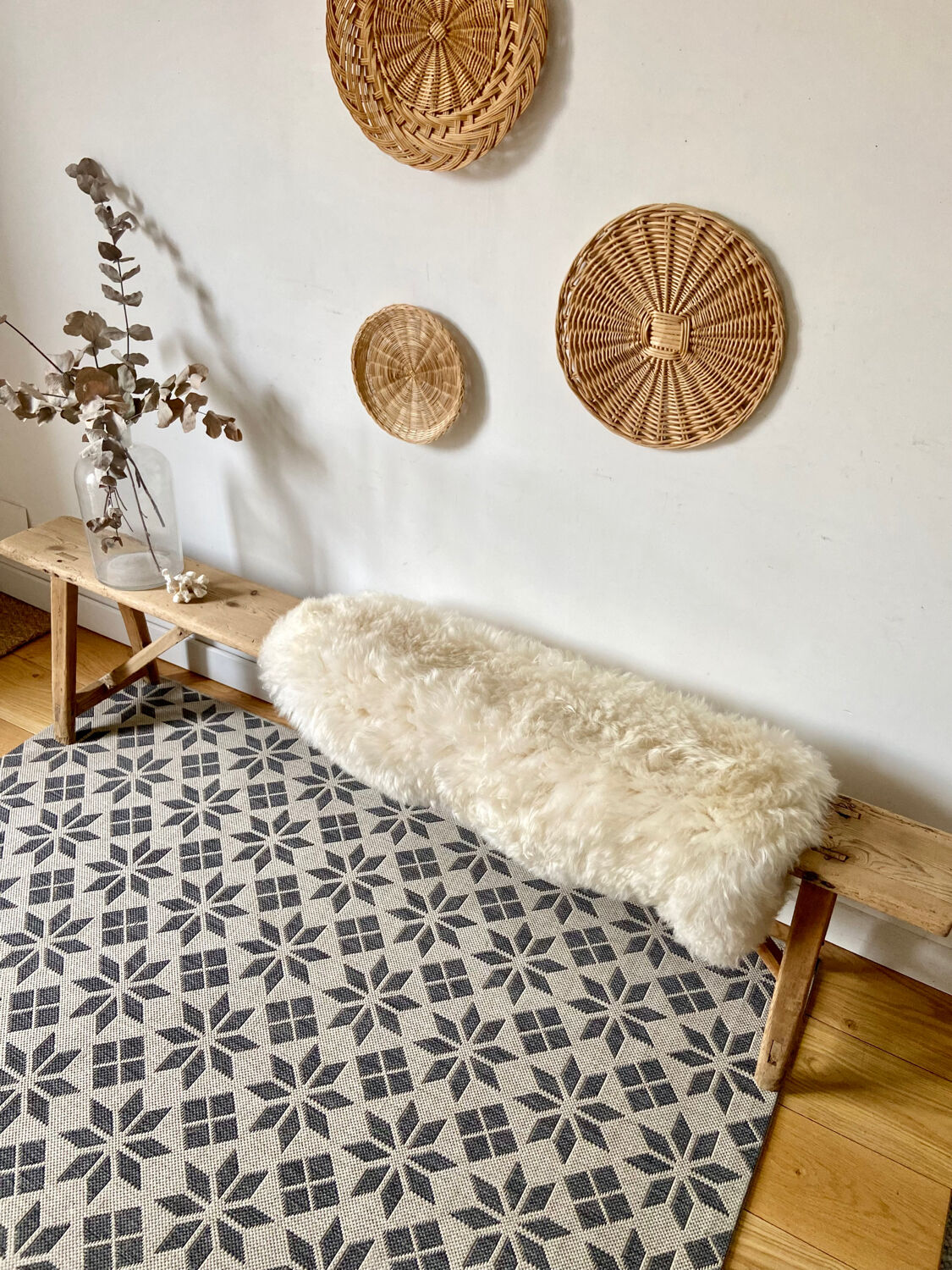 Restored farm bench - 193 cm