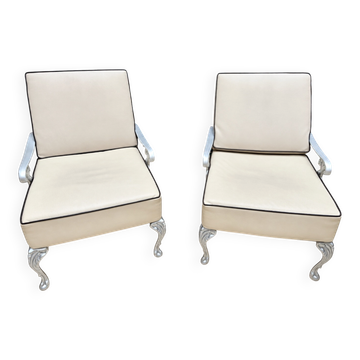 Pair of baroque design armchairs – Parisian hotel furniture
