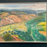 Original Swedish Oil on Canvas – "Landscape" by Lalla Blecher – Signed – Dated 1994 – Framed – 63 × 53 cm (24.8" × 20.9")