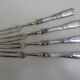 serving forks silver handles germany origin -box of- 4 art nouveau