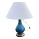 Lampe Napoléon III fin XIXème en opaline bleu