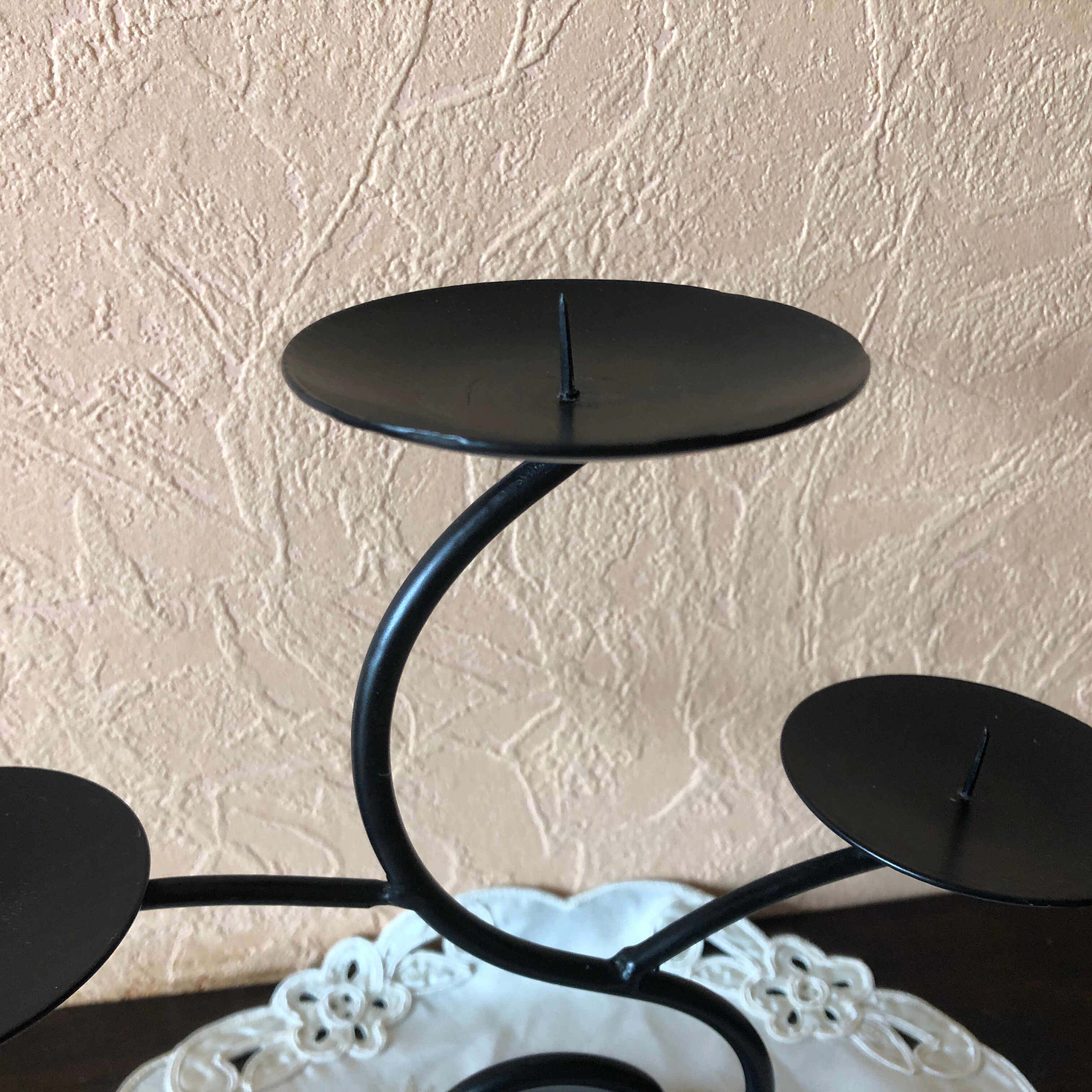 Candlestick black 3 branches candlestick