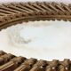 Mirror sun rattan 61 x 42 cm painted golden