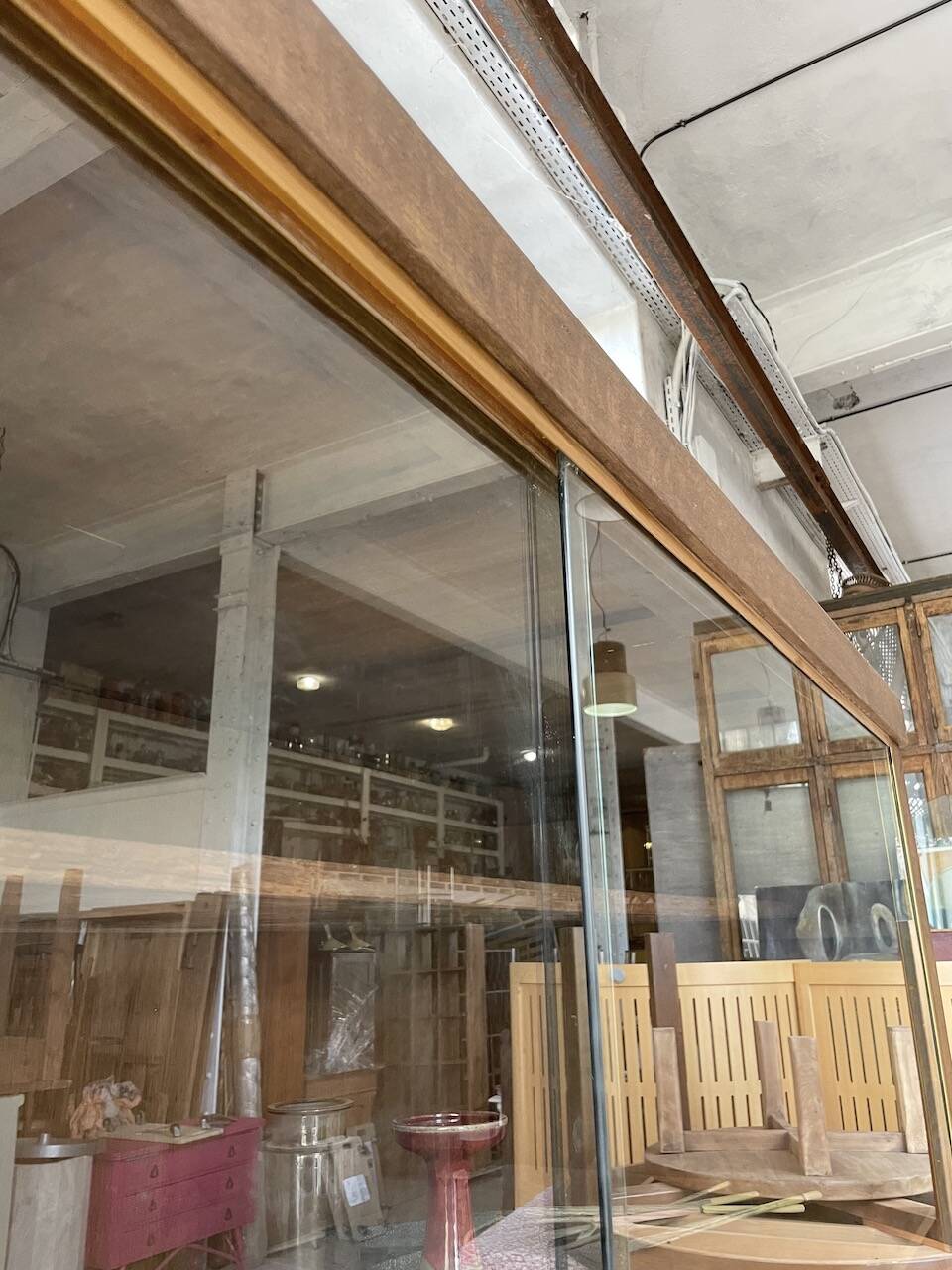 XXL oak display cabinet furniture