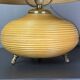 Lampe de table champignon en crayon, rotin, bambou et laiton, Italie, années 1970.