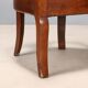 Antique Charles X armchair in walnut and fabric, Italy, mid-19th century.