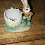Decorative eggcup rabbit porcelain