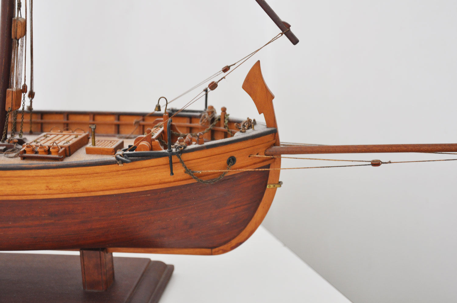 Wooden boat model