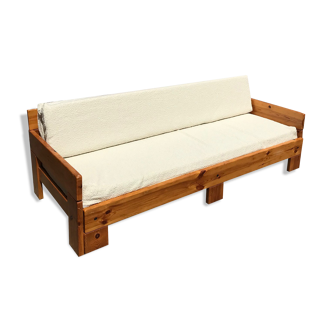 Sofa bed in solid pine