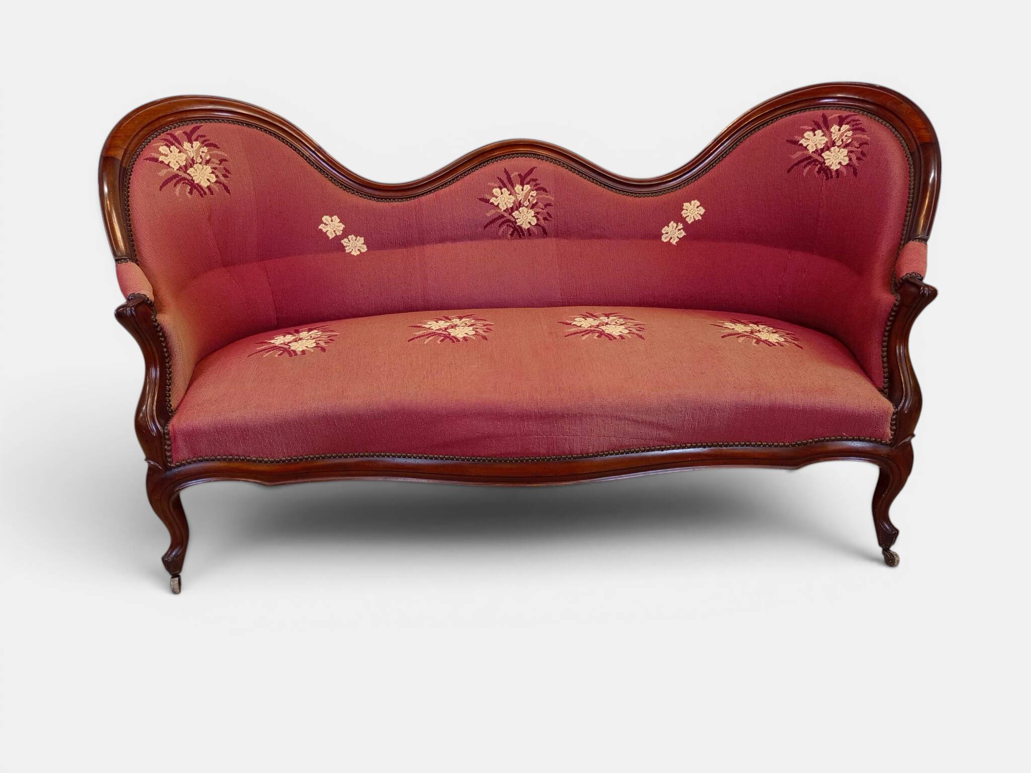 Three-seater basket canapé in Louis XV style – 19th century