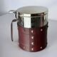 Regency leather & nails ice bucket, Italy, 1970s