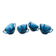 8 lagoon blue cups – 1970s, retro shine