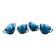 8 lagoon blue cups – 1970s, retro shine