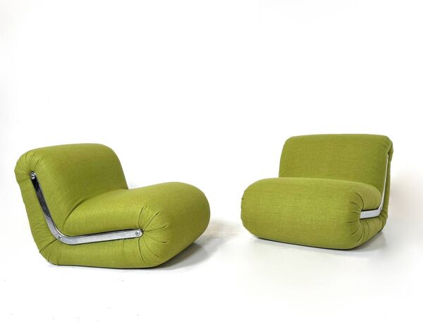 Mid-Century Modern Pair of Boomerang Easy Chairs by Rodolfo Bonetto, 1960s,